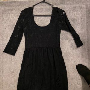 Black lace dress